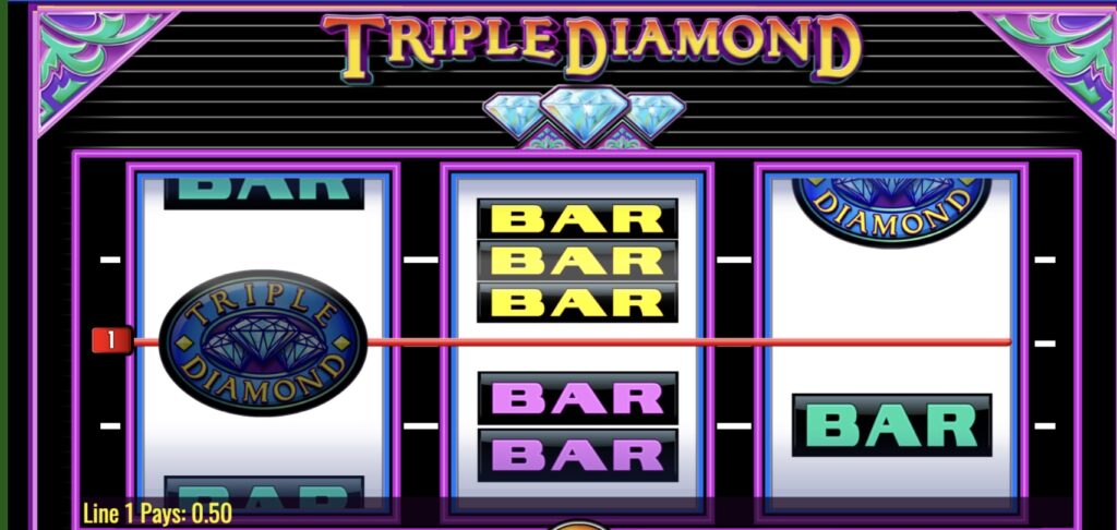 Triple Diamond Slot win