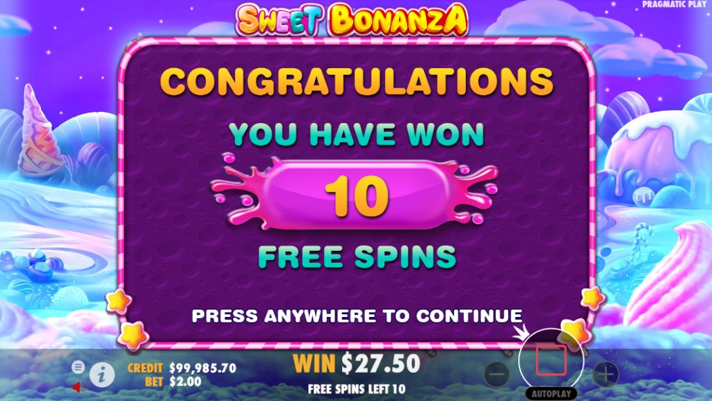 Sweet Bonanza Slot 10 Free Spins