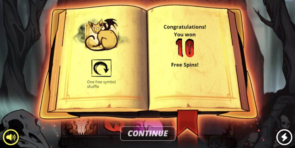 Book of Shadows free spins 