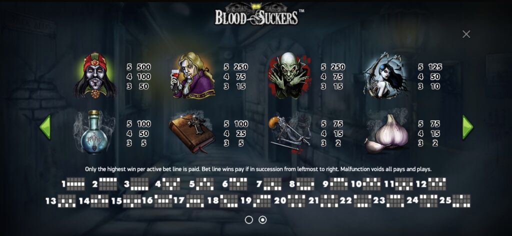 symbols blood suckers slot