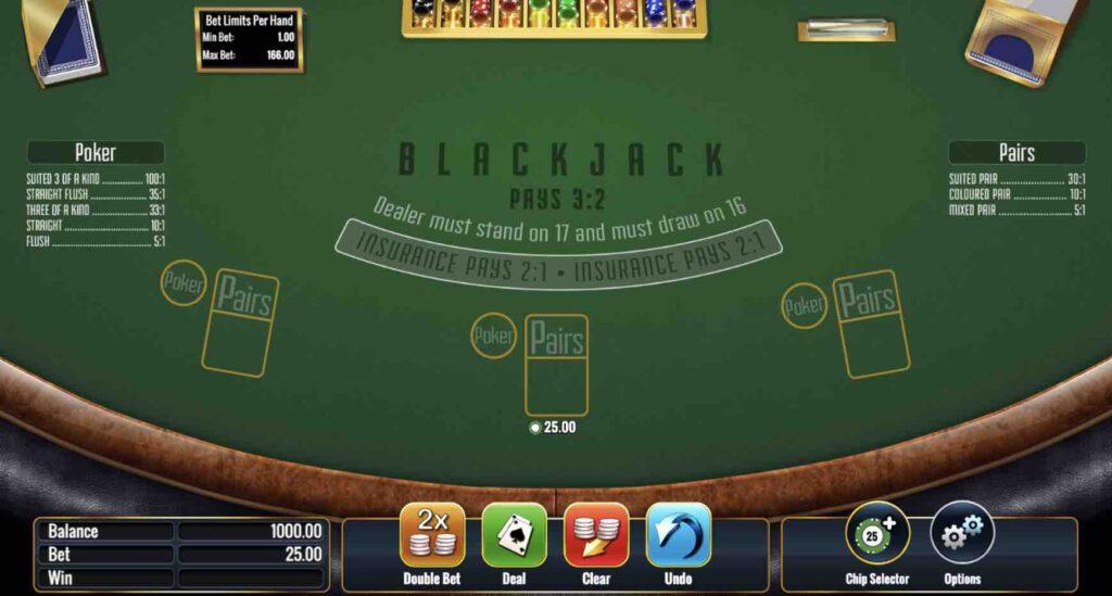 Blackjack Poker & Pairs with Surrender