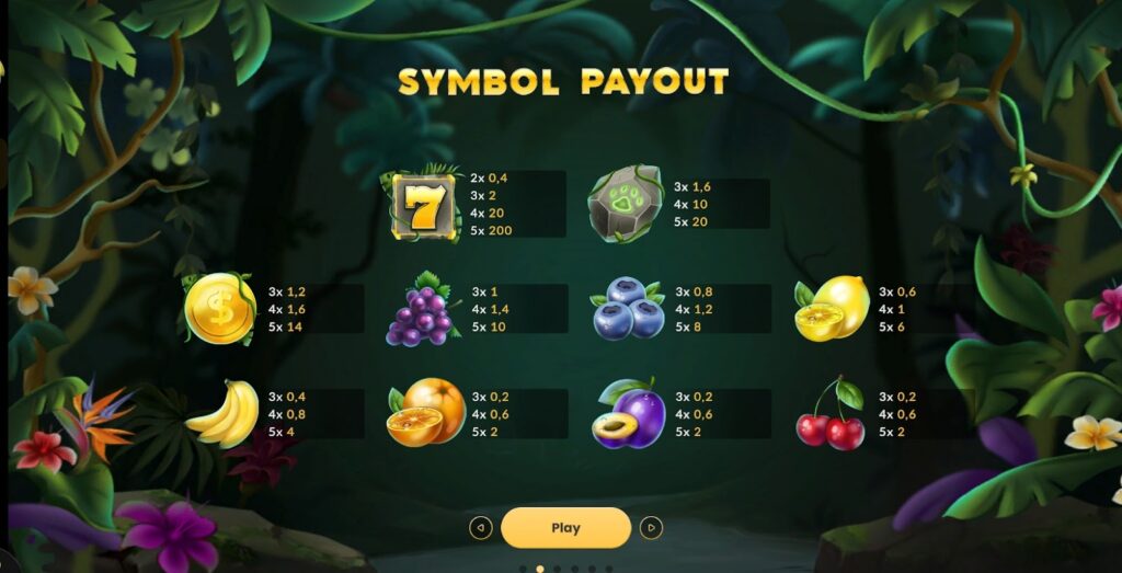 Symbols Payout at Jumbo Diamond