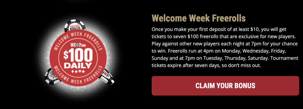 Grab Your Welcome Week Free Rolls WSOP